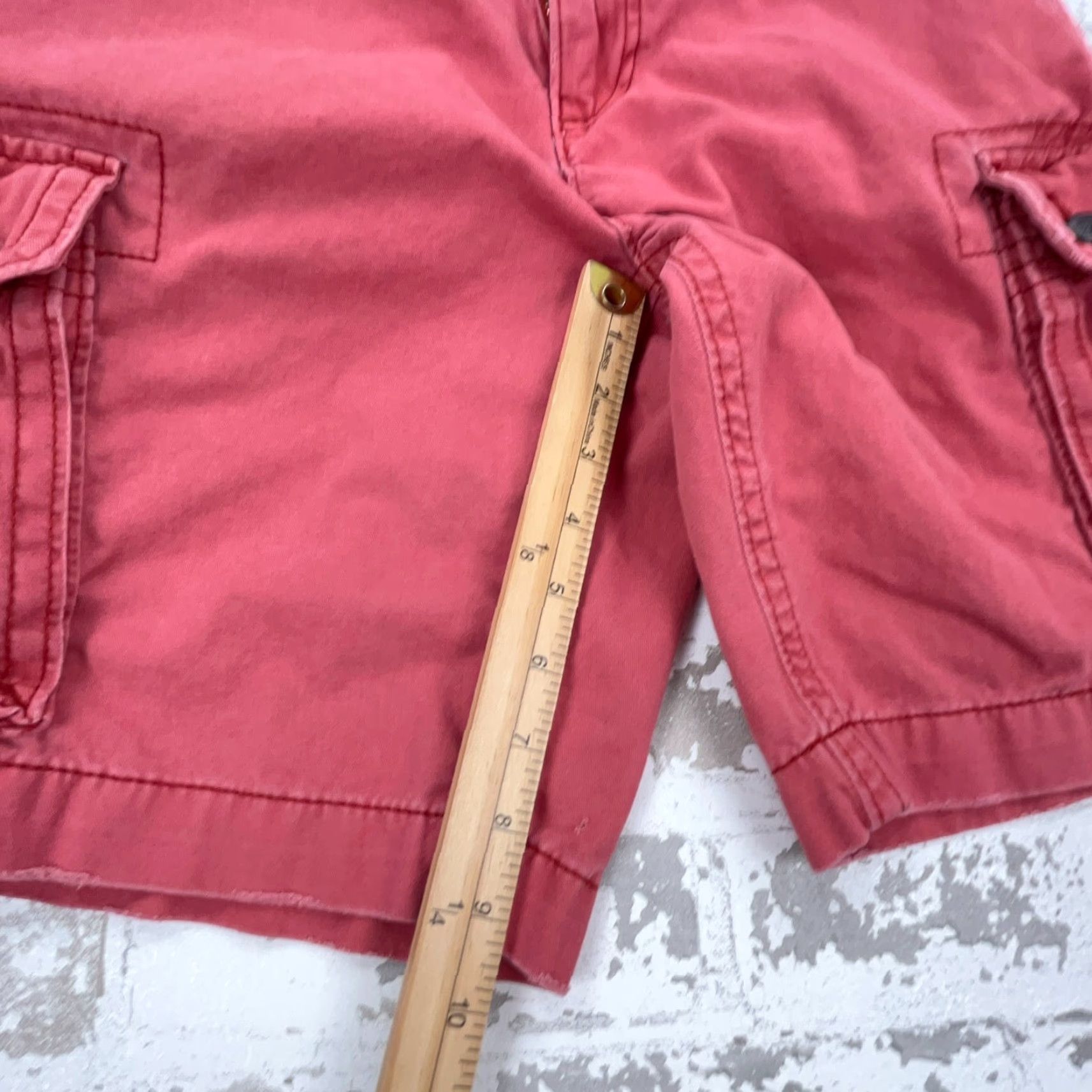 American Eagle Outfitters VINTAGE American Eagle Outfitters Cargo Shorts Men 30 Pink Red Khaki Twill Dad Preppy AEO VTG Y2K Size US 30 / EU 46 - 5 Thumbnail