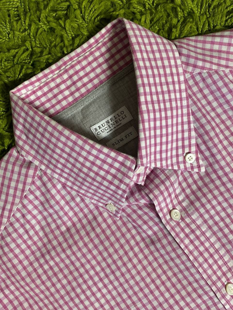 Brunello Cucinelli Brunello Cucinelli Check Linen Casual Shirt Button Up Size US M / EU 48-50 / 2 - 5 Thumbnail