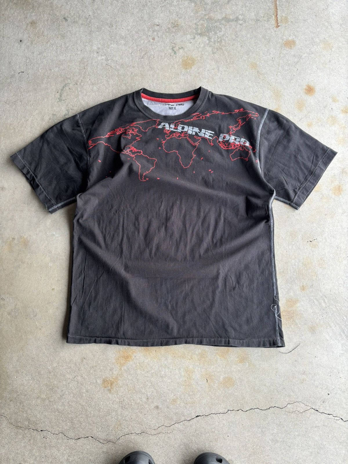 Other Vintage Alpine Pros Contrast Grunge Faded Black Tee Size US XL / EU 56 / 4 - 1 Thumbnail