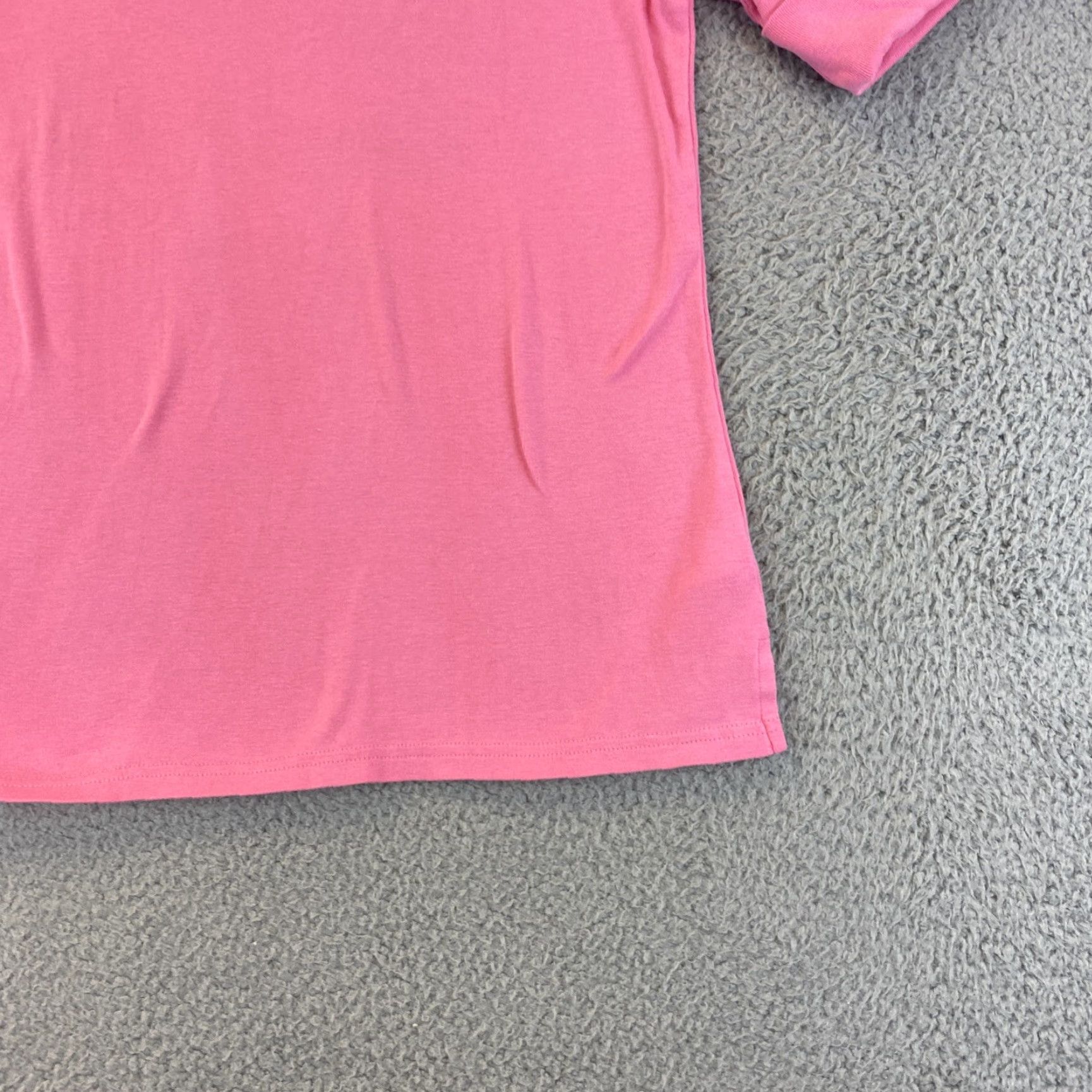 Ralph Lauren Ralph Lauren Women's T-Shirt Pink Square Neck Short Sleeve M Pullover Cotton 100% Regular Casual Modern Vintage No - Men? Girls? Size M / US 6-8 / IT 42-44 - 3 Thumbnail