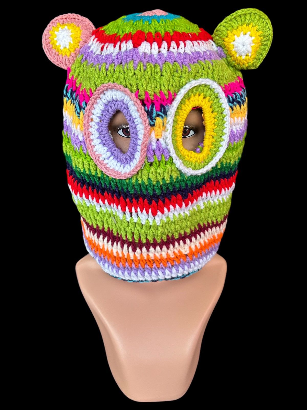 Japanese Brand Very Rare Balaclava Masked Crochet Knitted Handmade Size ONE SIZE - 1 Thumbnail