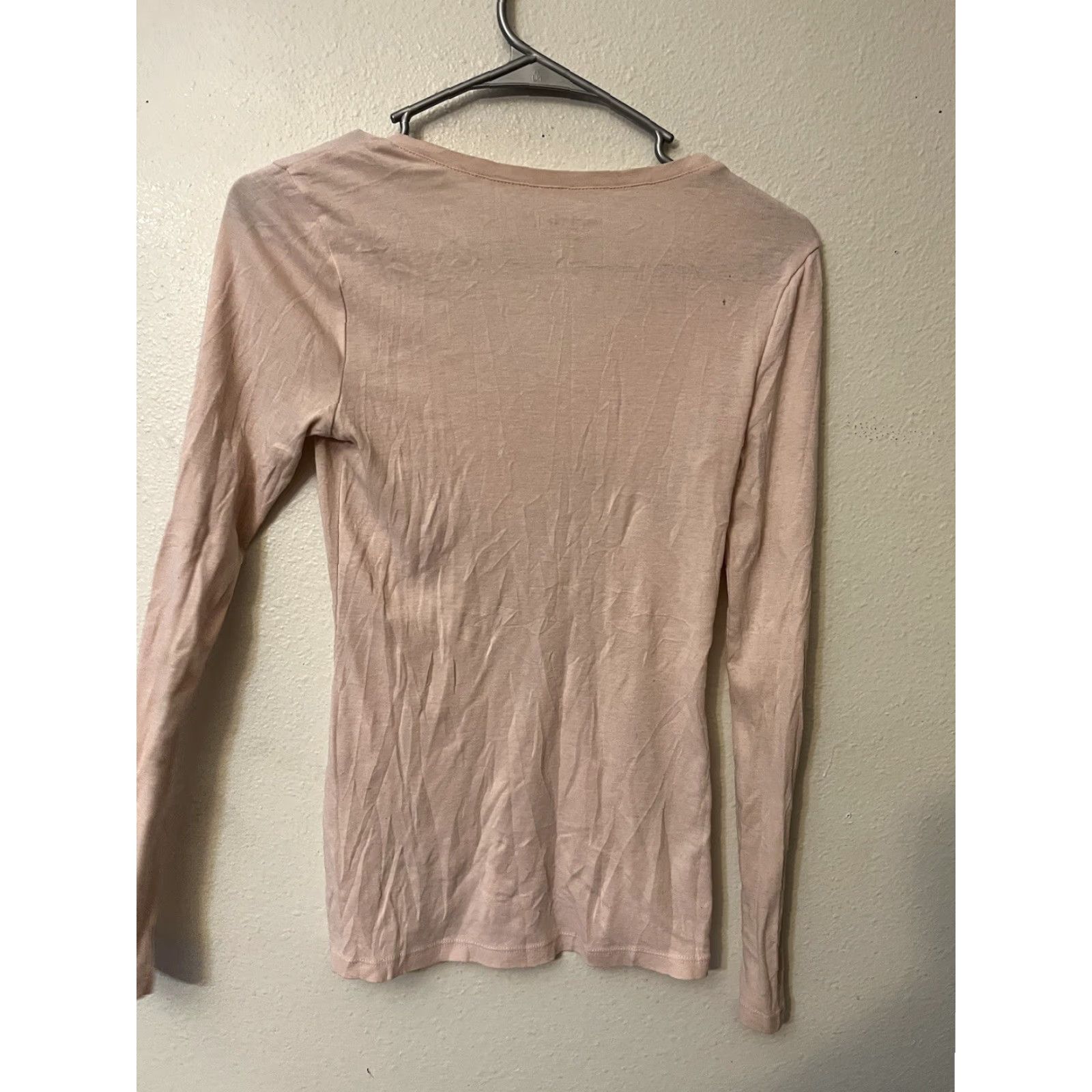 Old Navy Old Navy Pink Long Sleeve T-Shirt XS Women Vintage Y2K Round Neck Henley Ribbed Casual Top Size XS / US 0-2 / IT 36-38 - 2 Thumbnail