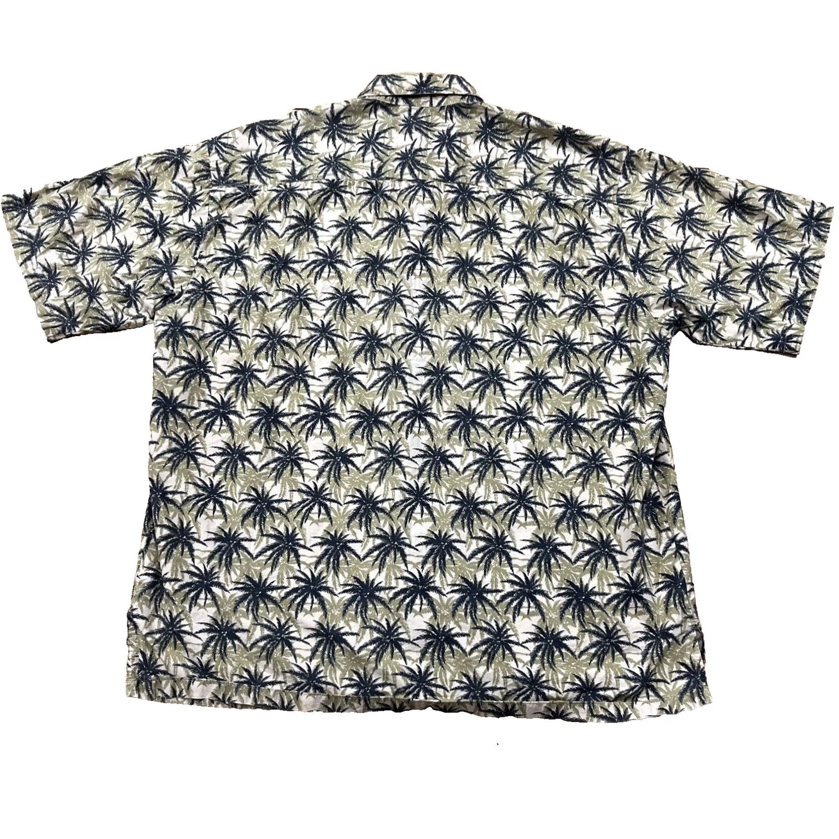 Vintage COOKE STREET HONOLULU Hawaiian Shirt Men L Green Palm Tree Island Aloha 50" Button-Up Casual Short Sleeve Size US L / EU 52-54 / 3 - 5 Thumbnail
