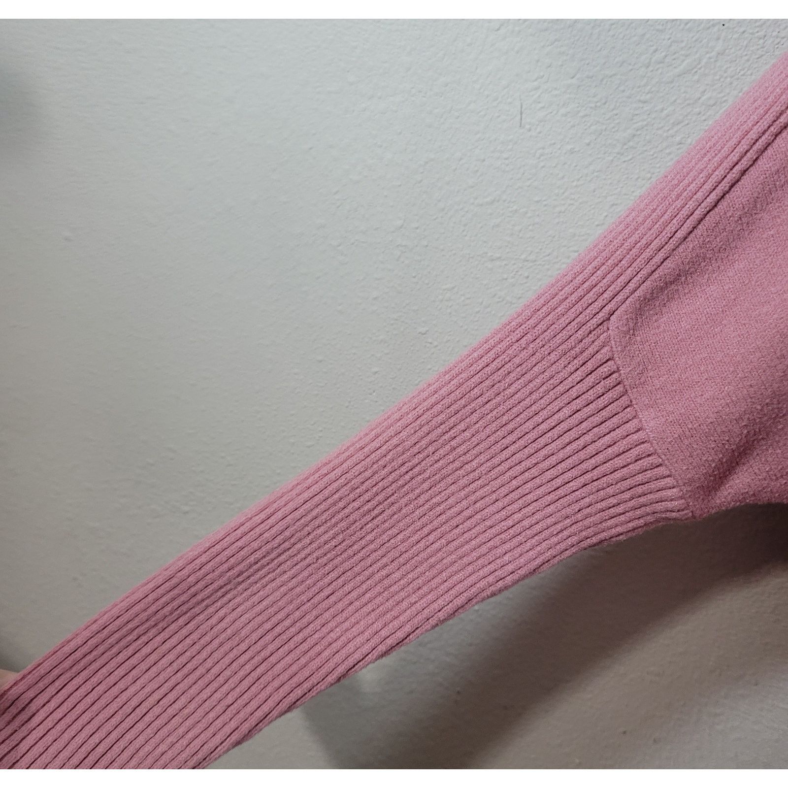 Other Dusty Rose Mock Turtle Neck Sweater 1X Plus Batwing Sleeves Size XXL / US 16-18 / IT 52-54 - 5 Thumbnail