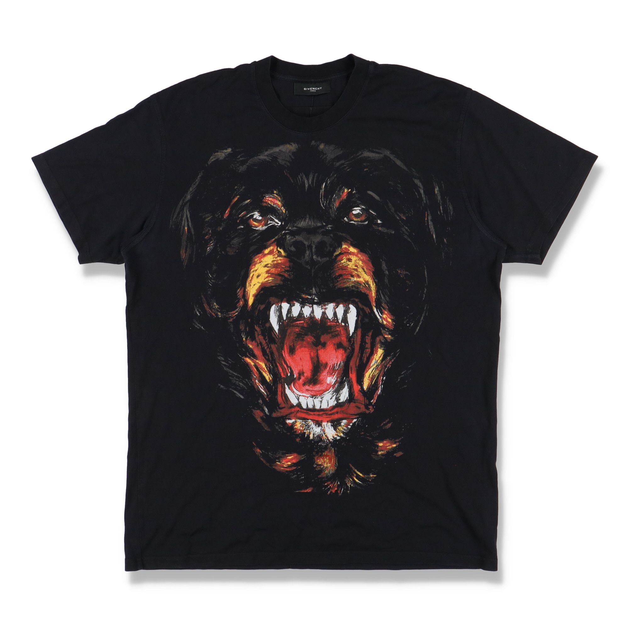 Givenchy Black FW11 Painted Rottweiler Oversized T-Shirt | Grailed