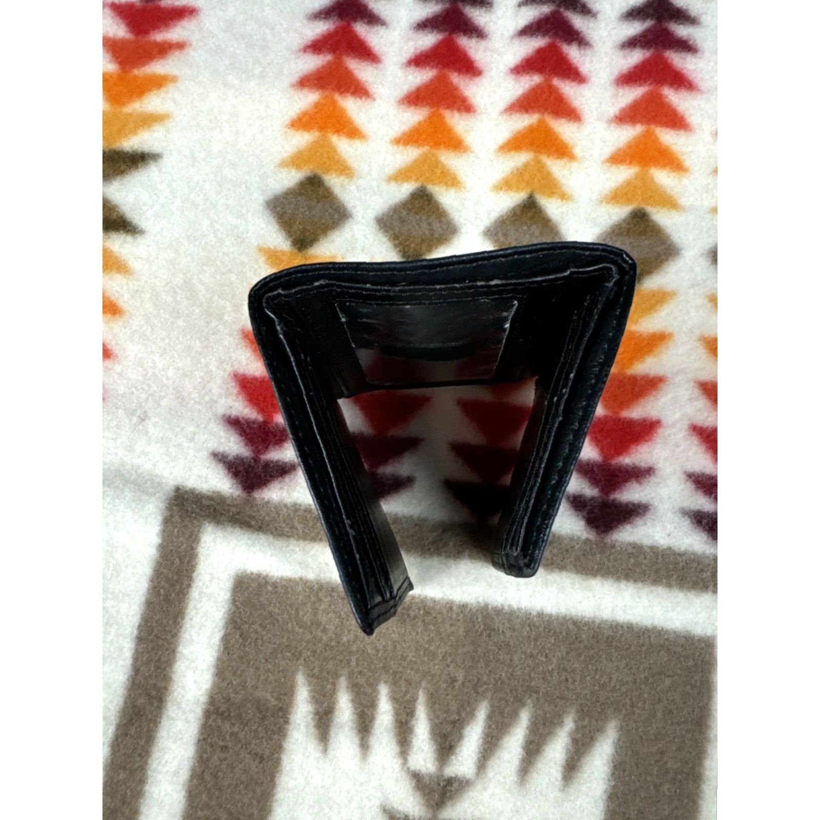 Vintage Genuine Black Leather Trifold Mens Wallet Size ONE SIZE - 4 Thumbnail