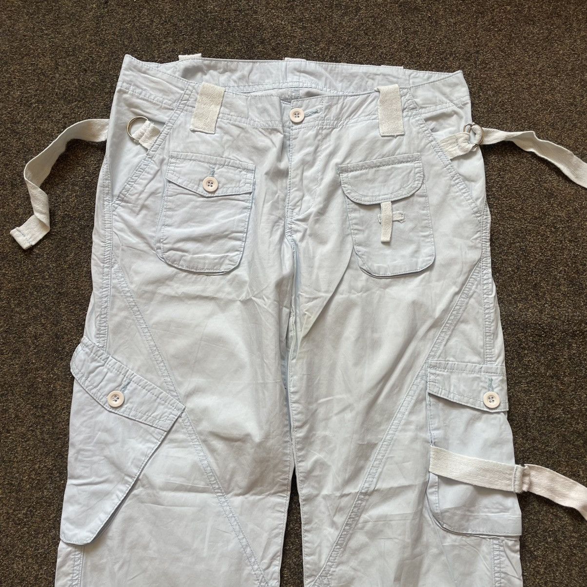 Vintage Vintage Y2K Baggy Cargo Pants Cream Workwear Skate Faded 32 Size 32" / US 10 / IT 46 - 4 Thumbnail