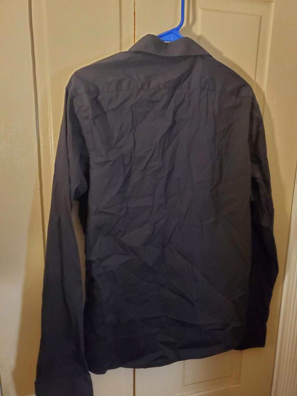 DKNY DKNY Button Down Shirt Men's Large Solid GRAY Slim Fit Size US L / EU 52-54 / 3 - 5 Thumbnail
