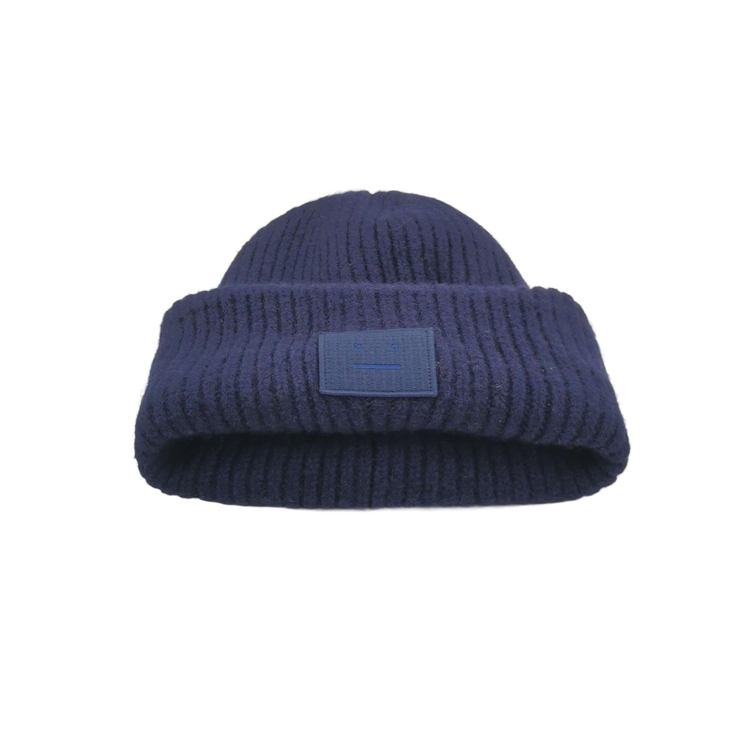 Acne Studios Acne Studios Navy Wool Face Beanie Size OS Size ONE SIZE - 1 Thumbnail