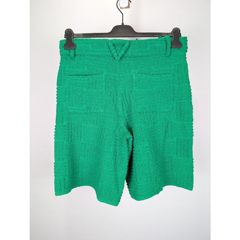 Bottega Veneta o1rshd1 MW Jacquard Towelling Knit Shorts in Parakeet Size US 32 / EU 48 - 9 Thumbnail
