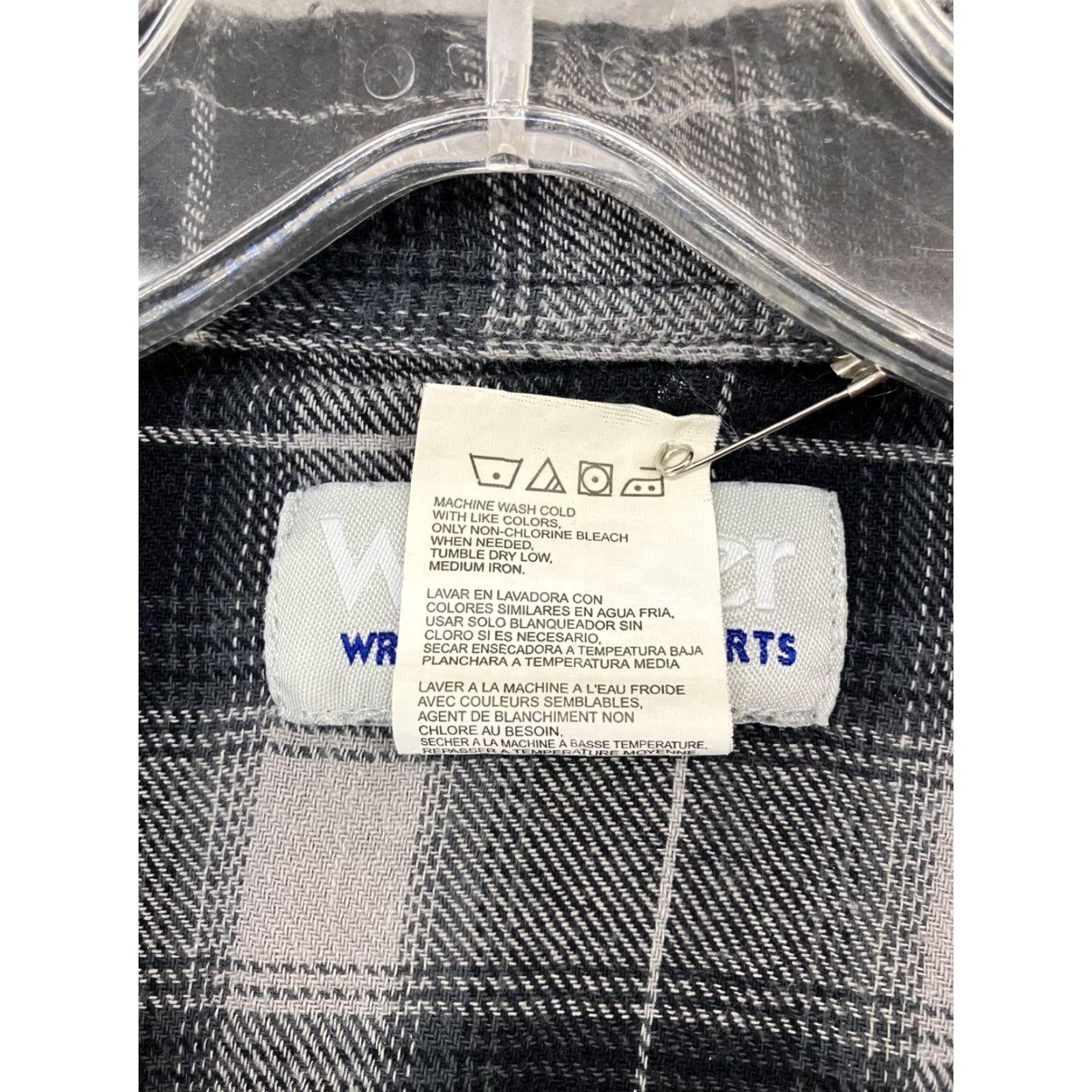 Wrangler Wrangler Wrancher Long Sleeve Button-Down Mens 2XT Grey Plaid Pearl Snaps Shirt Size US XXL / EU 58 / 5 - 3 Thumbnail