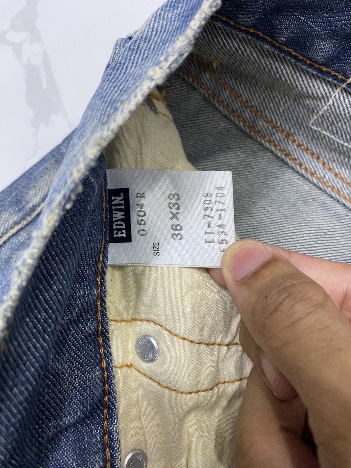 Beauty Beast × Hysteric Glamour 🔥BAGGY DISTRESSED DENIM EDWIN 504R BAGGY JEANS Size US 38 / EU 54 - 9 Thumbnail
