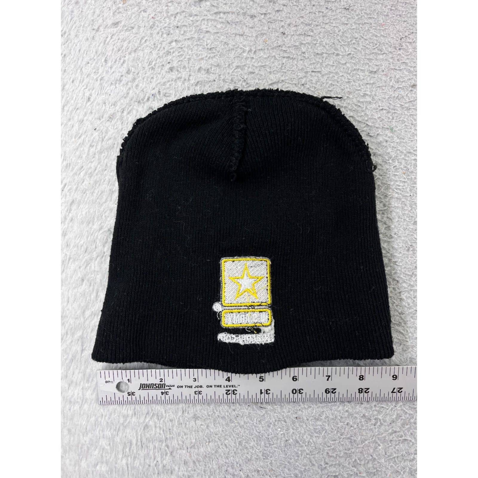 Vintage US Army Beanie Adult One Size Black Knit Embroidered Acrylic Hat/Cap Logo Ski Mens Size ONE SIZE - 4 Thumbnail