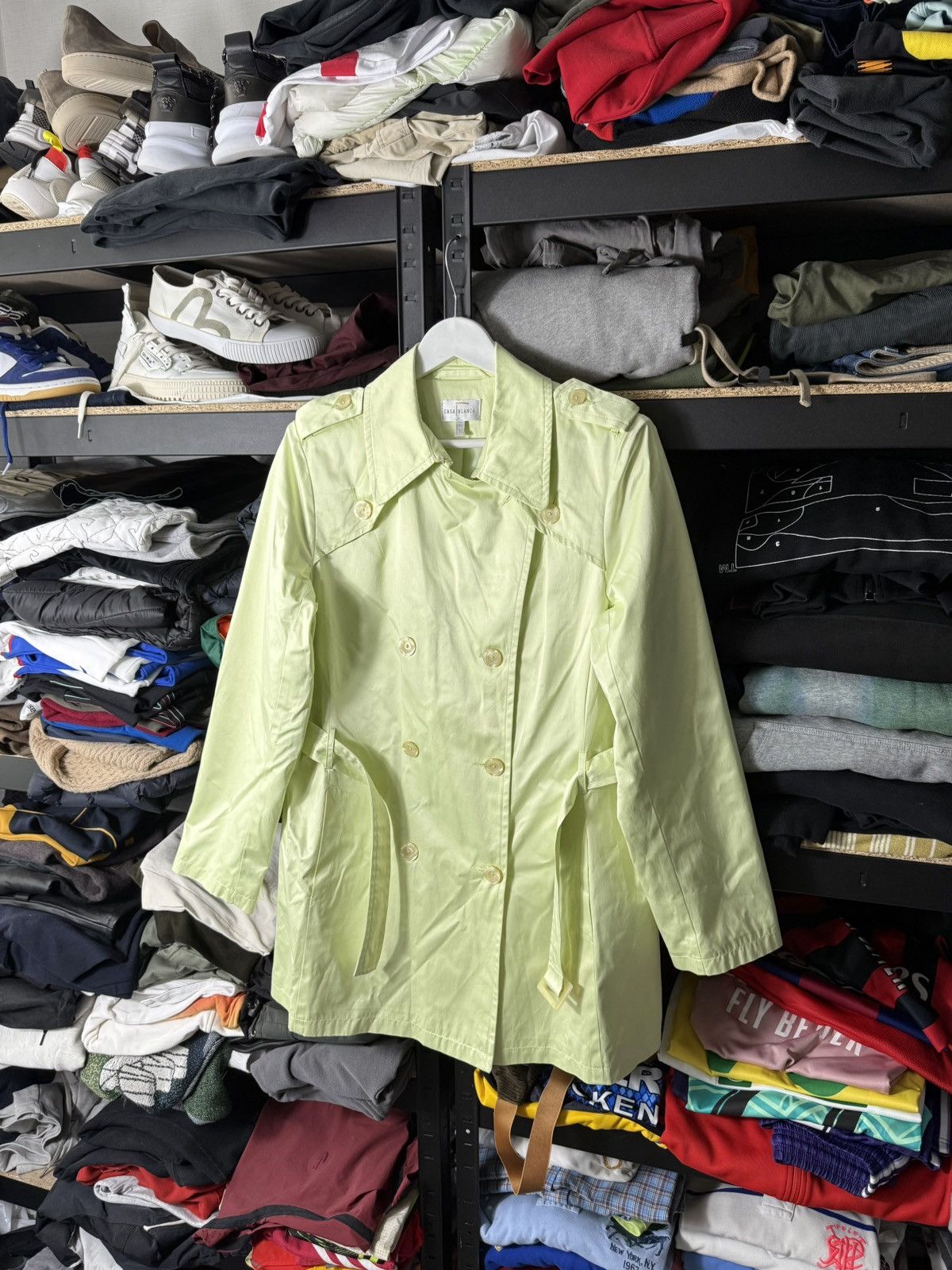 Casablanca Casablanca Women’s Trench Coat Light Green Size 40 Size S / US 4 / IT 40 - 1 Thumbnail