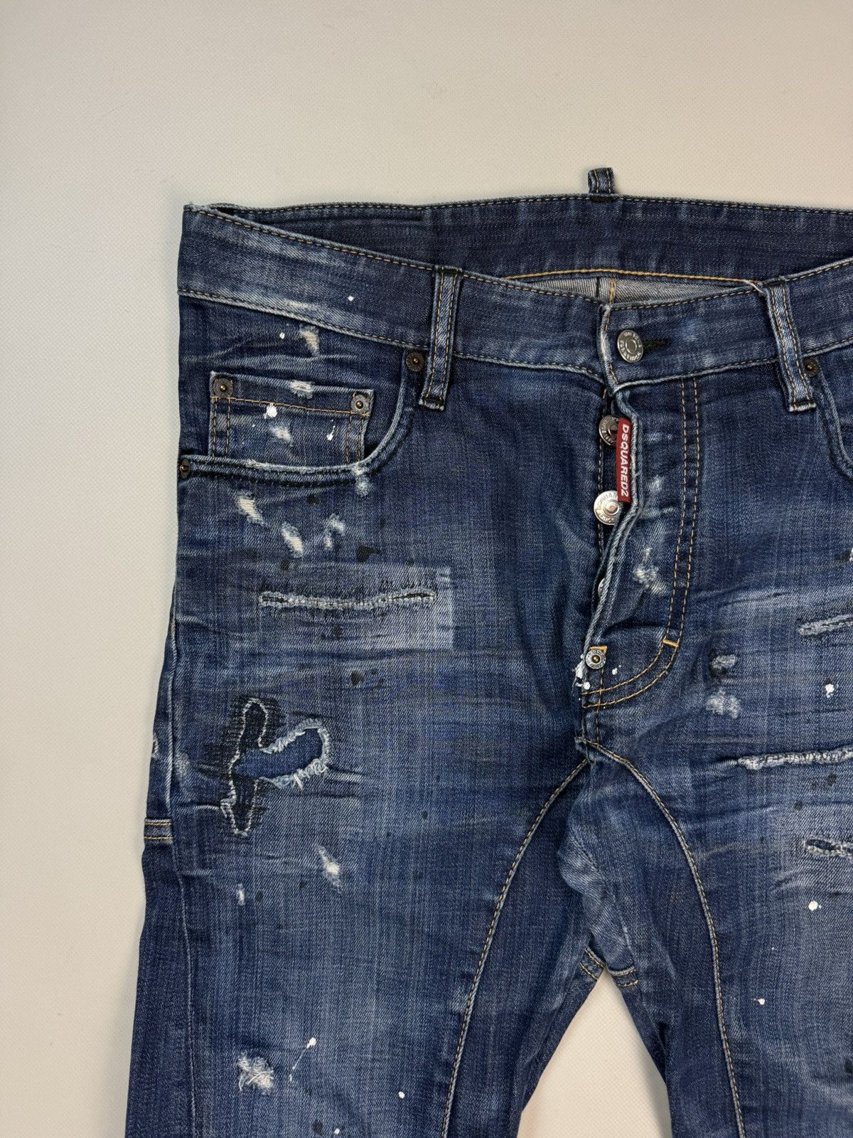 Dsquared2 Dsquared2 Men’s Distressed Denim Tidy Biker Jeans Size 48 Size US 32 / EU 48 - 6 Thumbnail