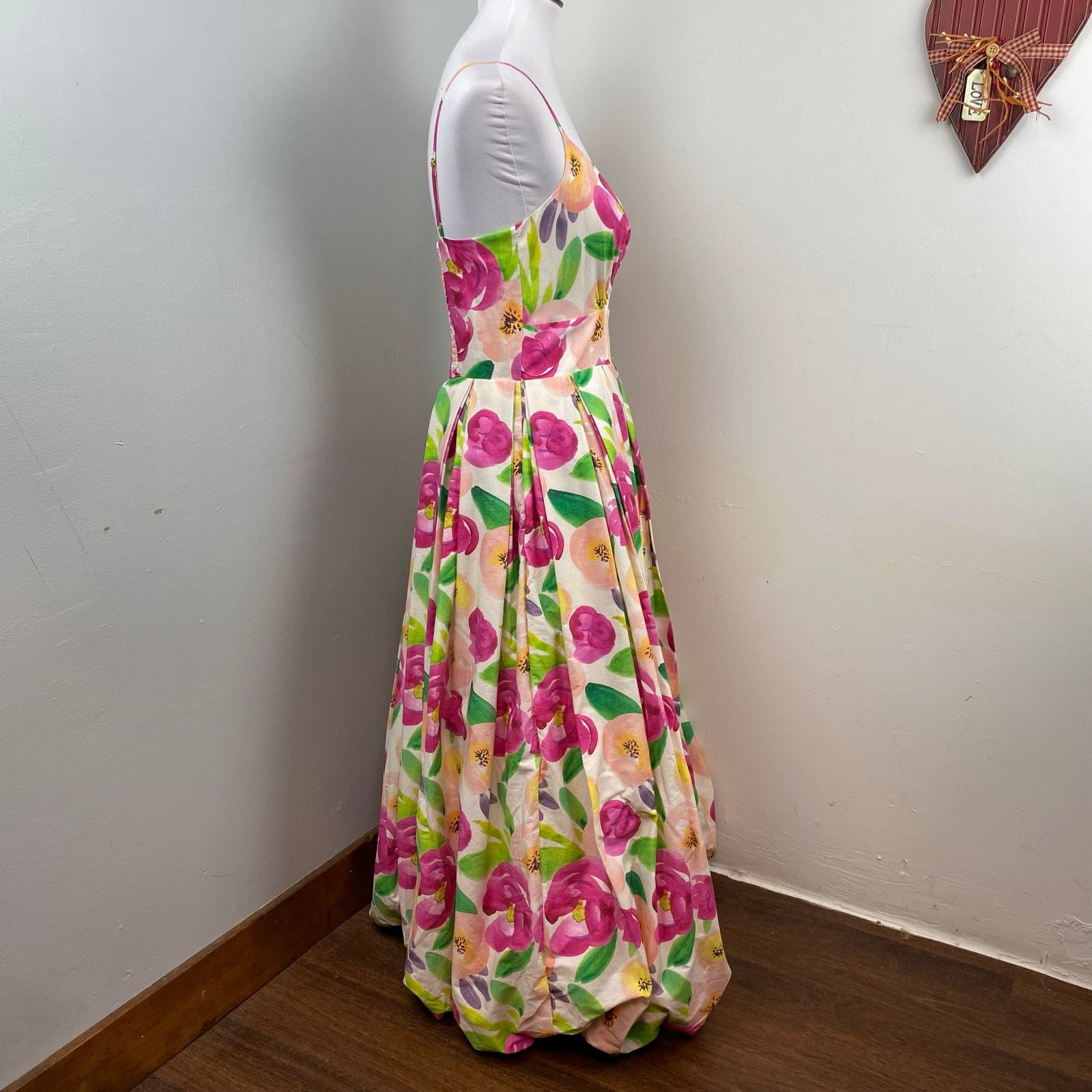 Anthropologie Hutch Floral Garden Cutout Balloon Midi Dress Garden NWT Size S / US 4 / IT 40 - 4 Thumbnail