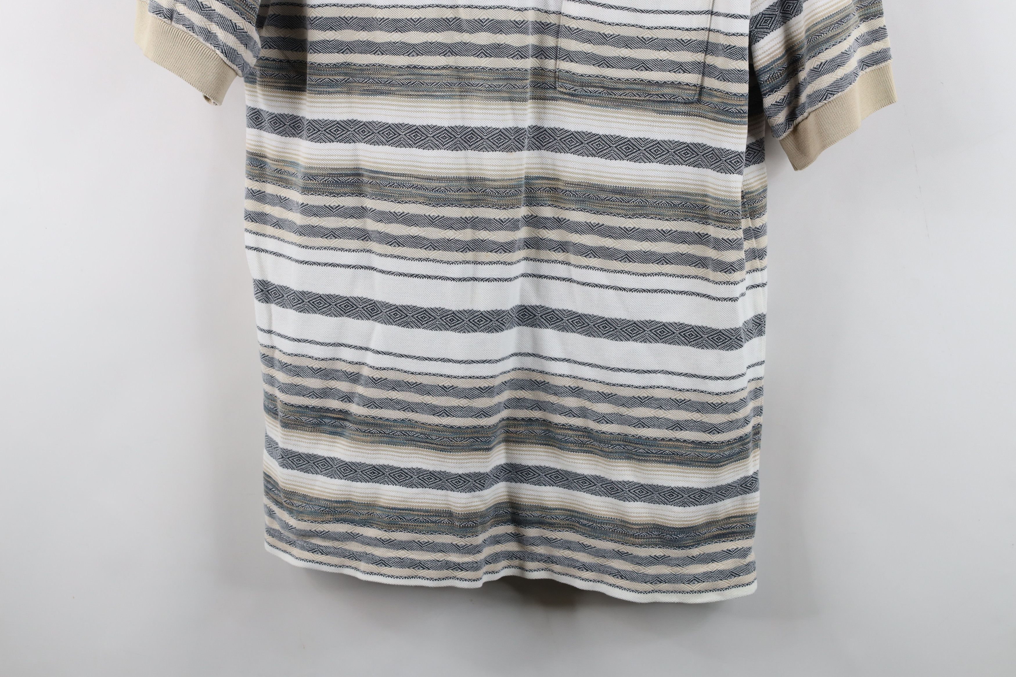 Vintage Vintage 90s Streetwear Fair Isle Striped Knit Polo Shirt Size US M / EU 48-50 / 2 - 3 Thumbnail