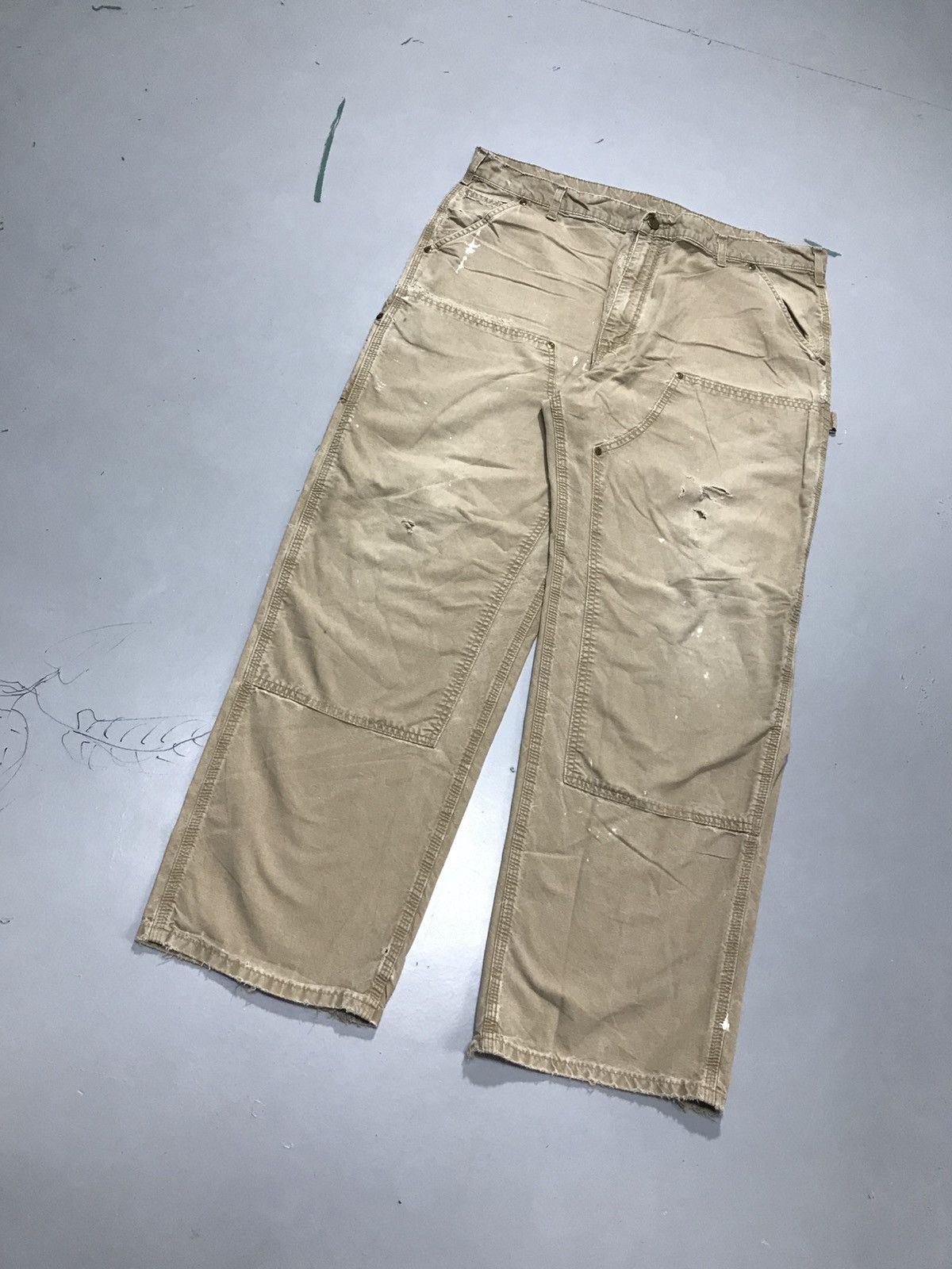 Carhartt Vintage carhartt damaged double knee workwear Size US 40 / EU 56 - 3 Thumbnail