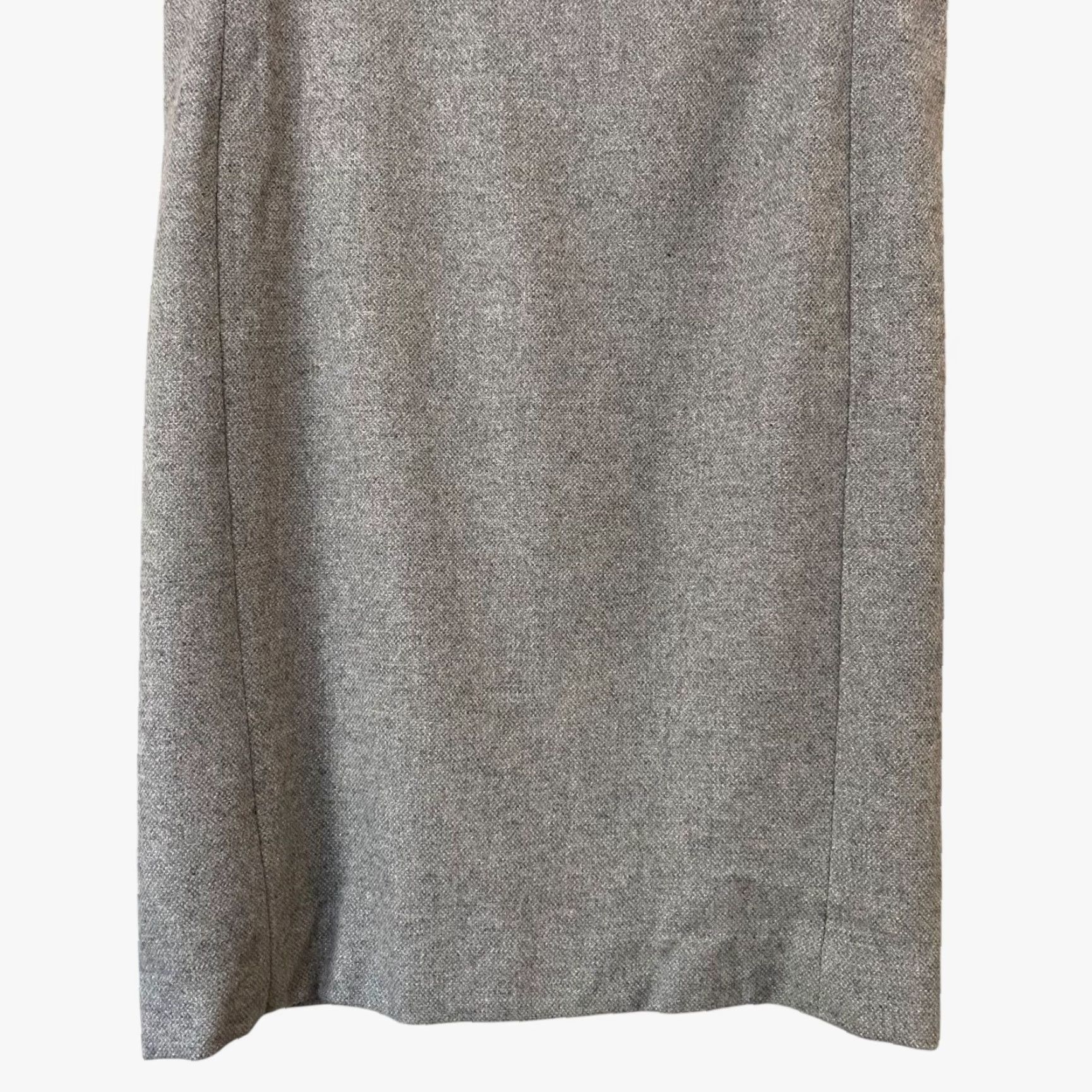 Ralph Lauren Ralph Lauren Dress Women's 10 Gray Cashmere Square-Neck Sheath Career Work Wear Size L / US 10 / IT 46 - 7 Thumbnail