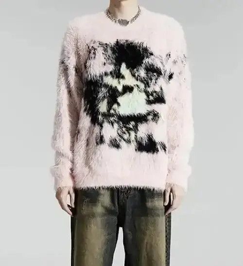 Winter Warm Graffiti Plush Sweater