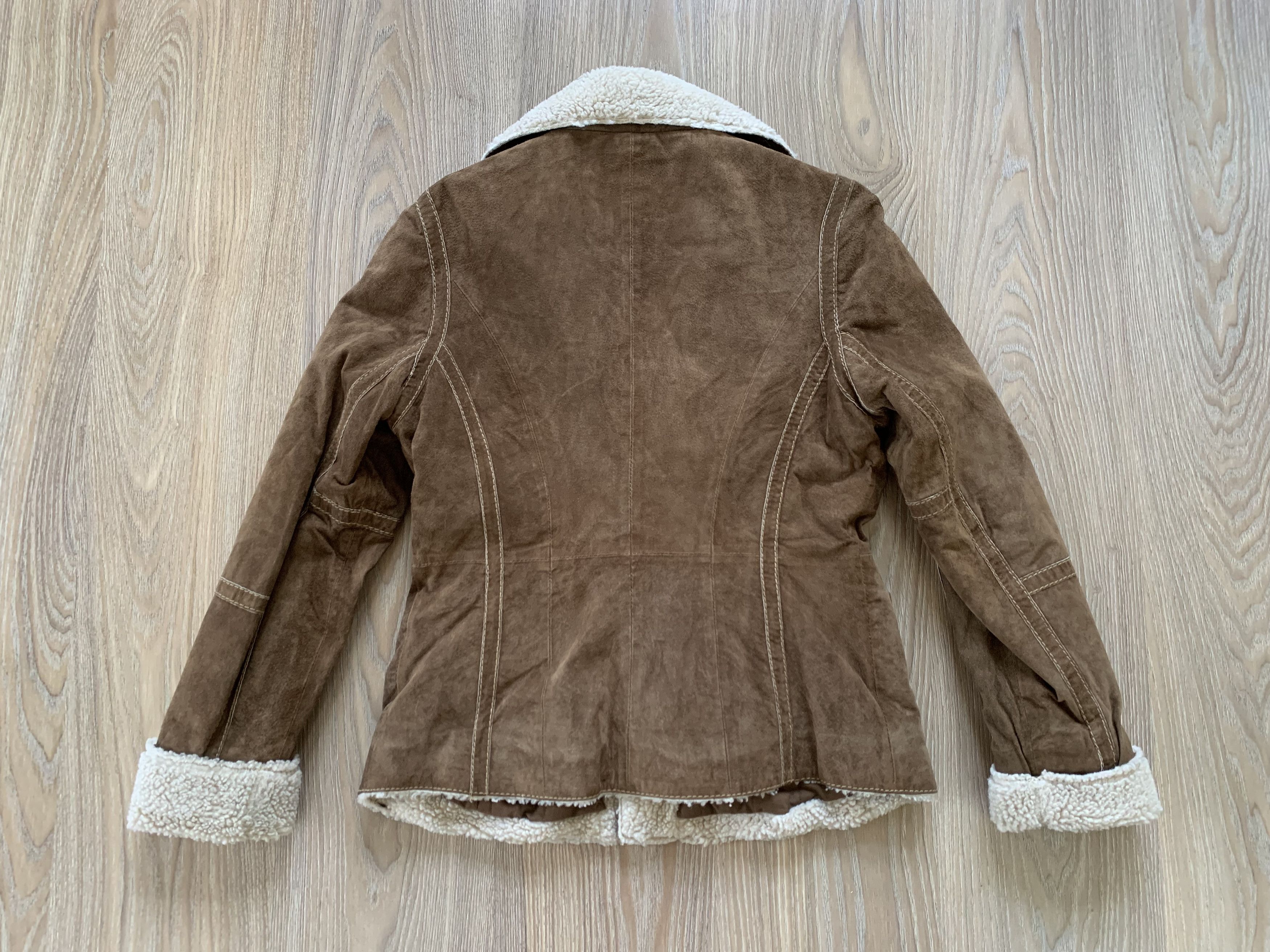Other Kenvelo Brown Real Leather Pocket Shearling Jacket Size M / US 6-8 / IT 42-44 - 3 Thumbnail