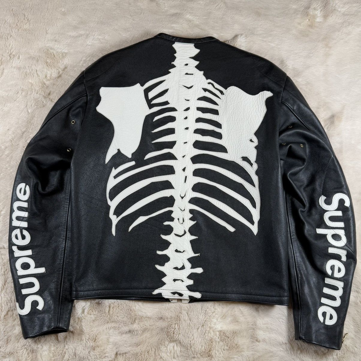 Supreme × Vanson Leathers Supreme Vanson Leather Bones Jacket Black Men’s M (FW17) Size US M / EU 48-50 / 2 - 4 Thumbnail