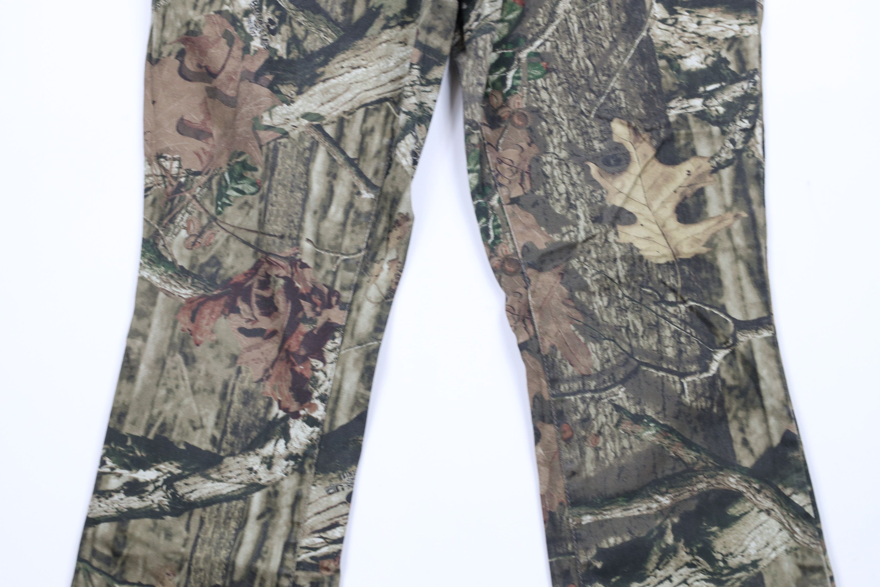 Mossy Oaks × Vintage Vintage Mossy Oak Camouflage Stretch Flared Wide Leg Pants Size 34" / US 12 / IT 48 - 3 Thumbnail