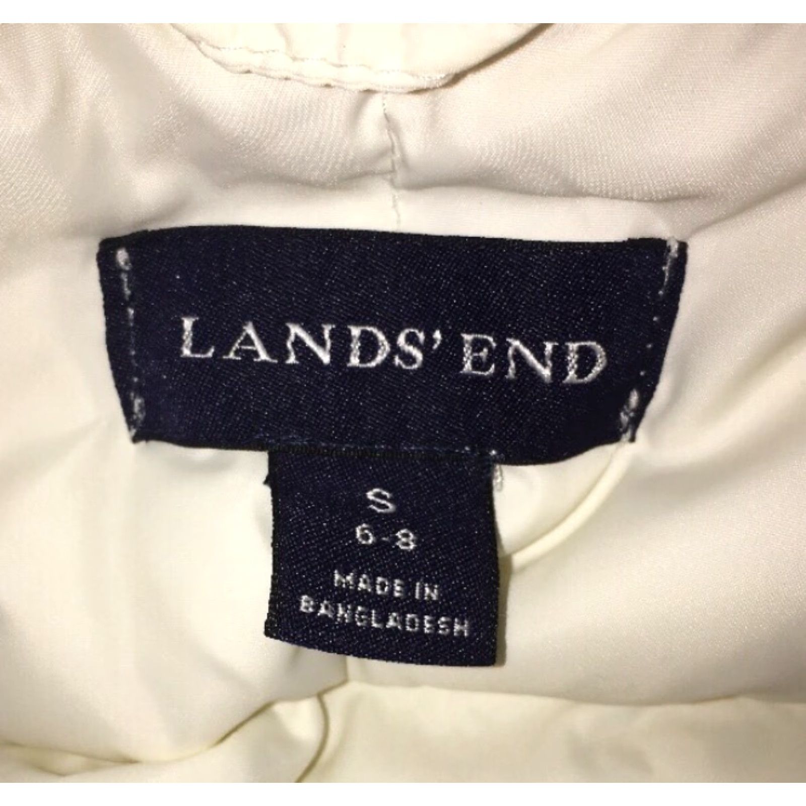 Lands' End Lands' End Vest Womens White Down Snap Button Front Puffer Sz S Size S / US 4 / IT 40 - 6 Thumbnail