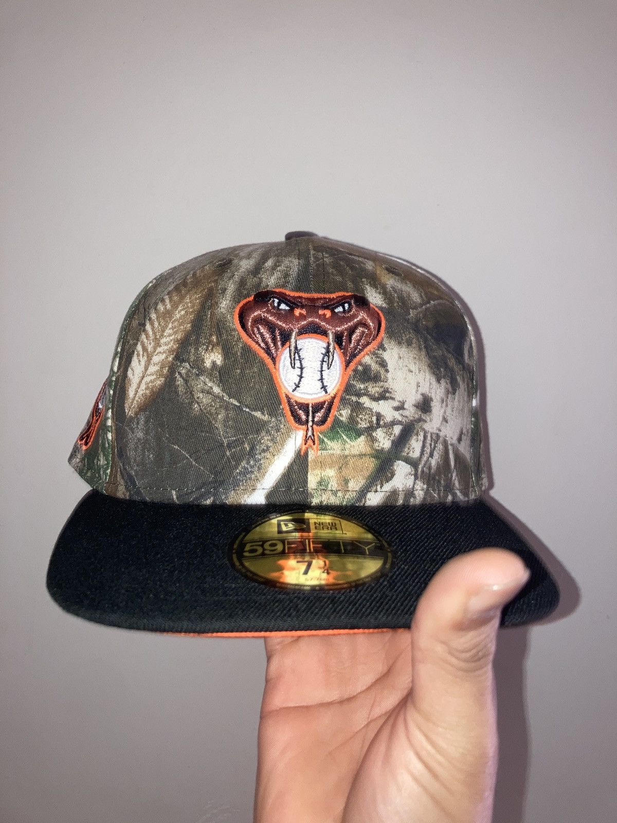 image of Hat Club x Myfitteds Hat Dreams Diamondbacks Real Tree Camo 7 1/4 Fitted in Brown, Men's