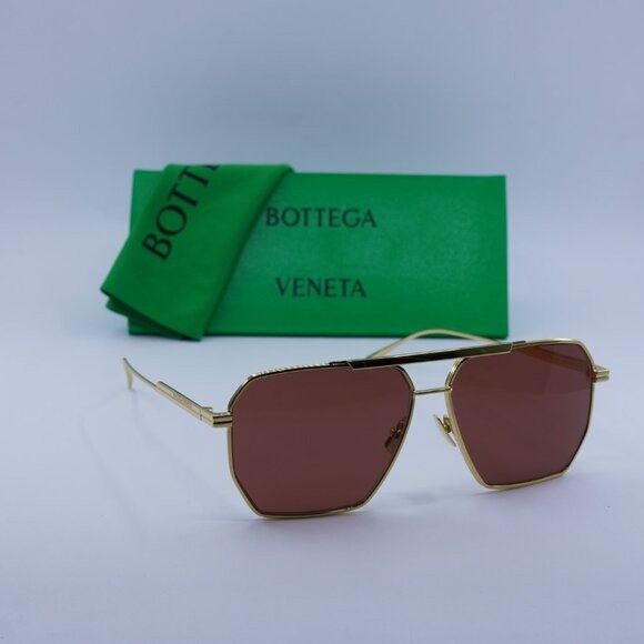 Bottega Veneta 🕶️ New Bottega Veneta BV1012S 005 Sunglasses - Gold Frame Size ONE SIZE - 12 Thumbnail