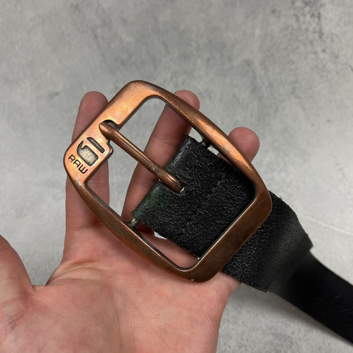 G-Star × Leather Vintage G Star Raw rhinestone leather belt Size ONE SIZE - 3 Thumbnail