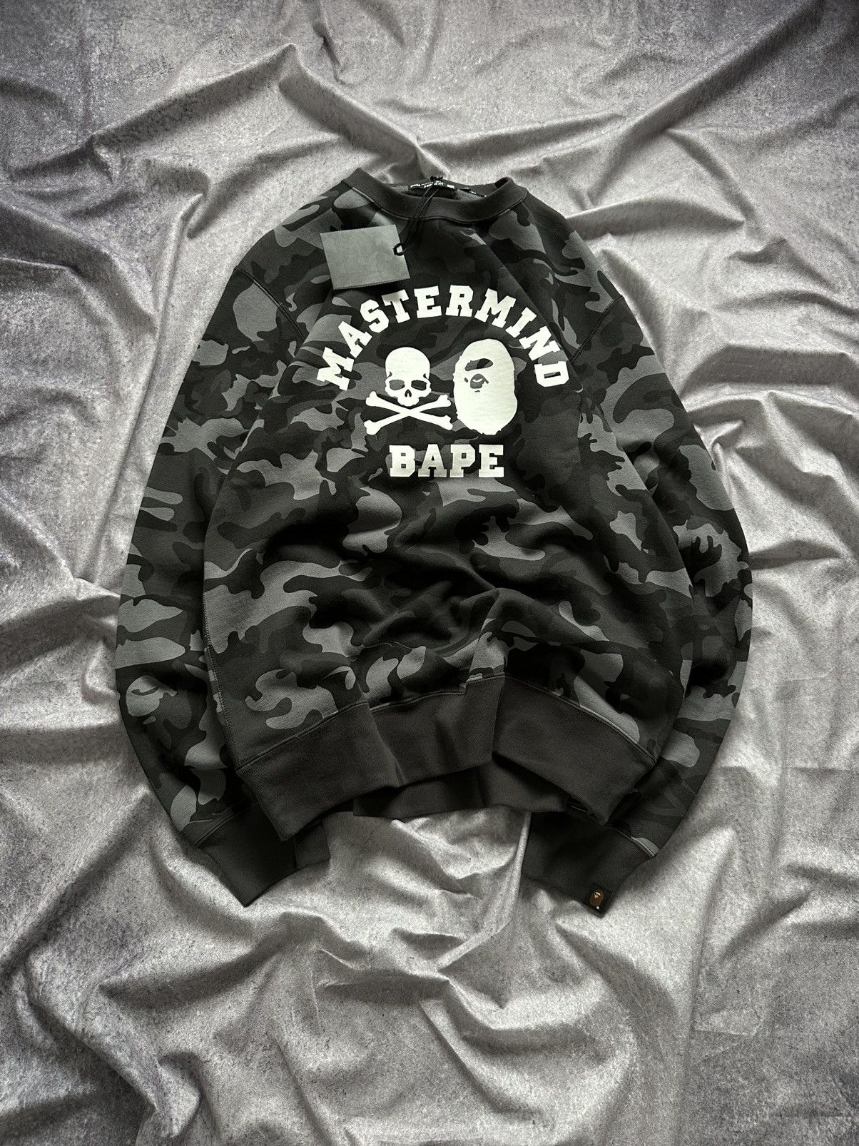 Bape X Mastermind Japan Black Camo Sweatshirt