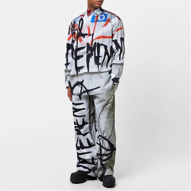Vetements o1g2r1mq0824 Vete Graffiti Pant in Multicolor Size US 30 / EU 46 - 4 Thumbnail