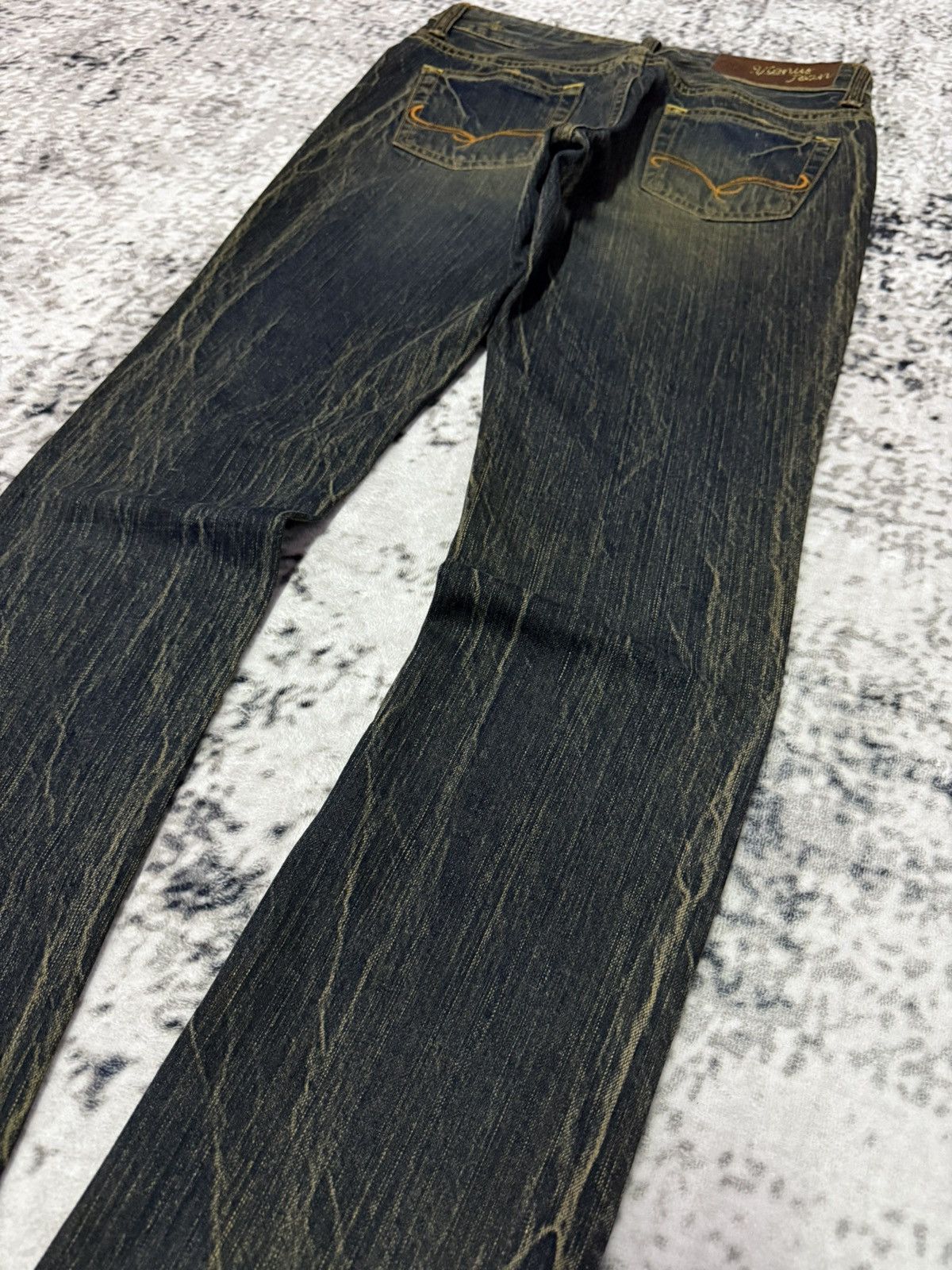 Junya Watanabe Vintage Edwin Venus Mud Wash Studded Flare Jeans Low Rise Size US 28 / EU 44 - 11 Thumbnail