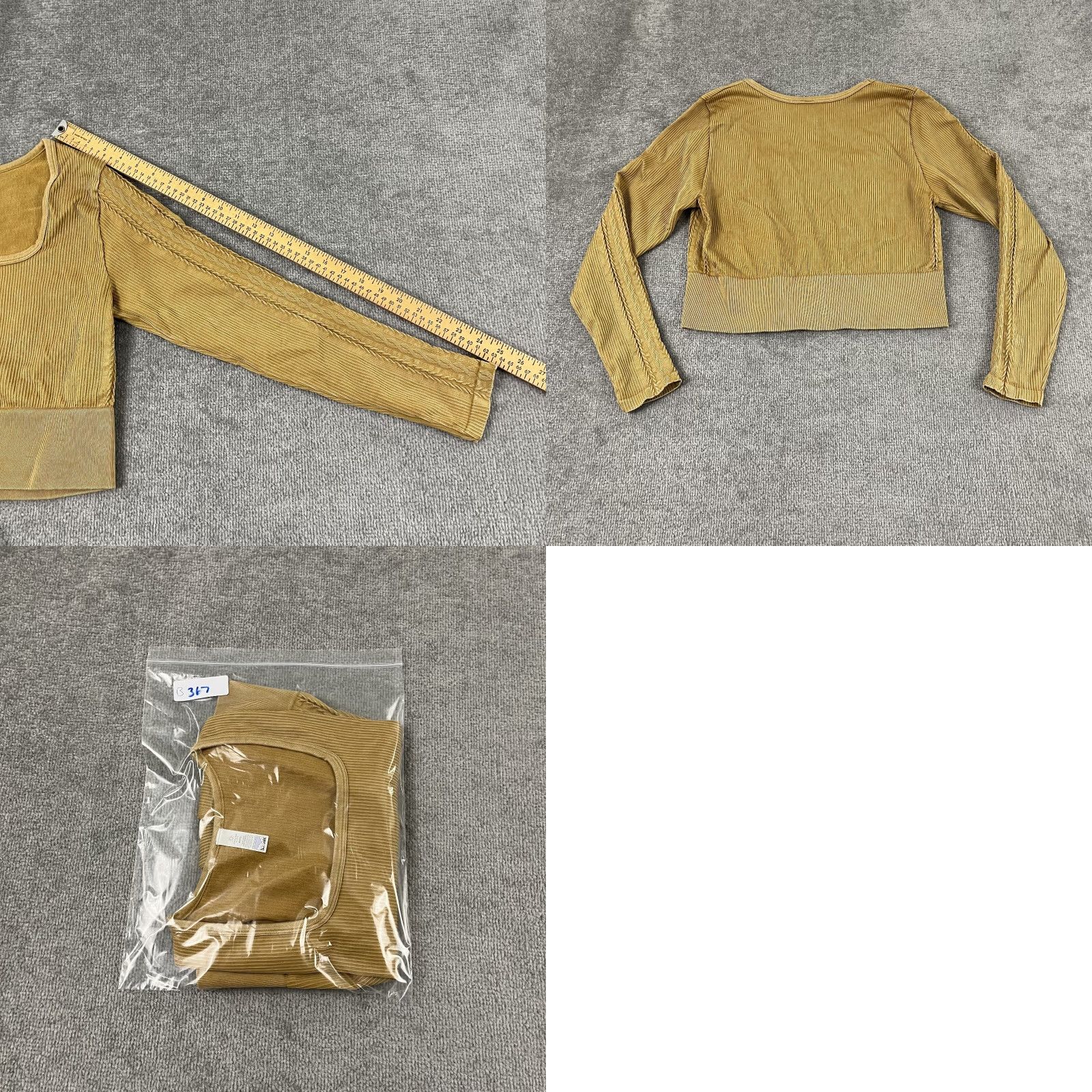 Vintage VINTAGE OFFLINE by AERIE Shirt Womens 2XL Cropped Ribbed Scoop Neck Top Slim Fit Brown Nylon Spandex Casual"} Size XXL / US 16-18 / IT 52-54 - 8 Thumbnail