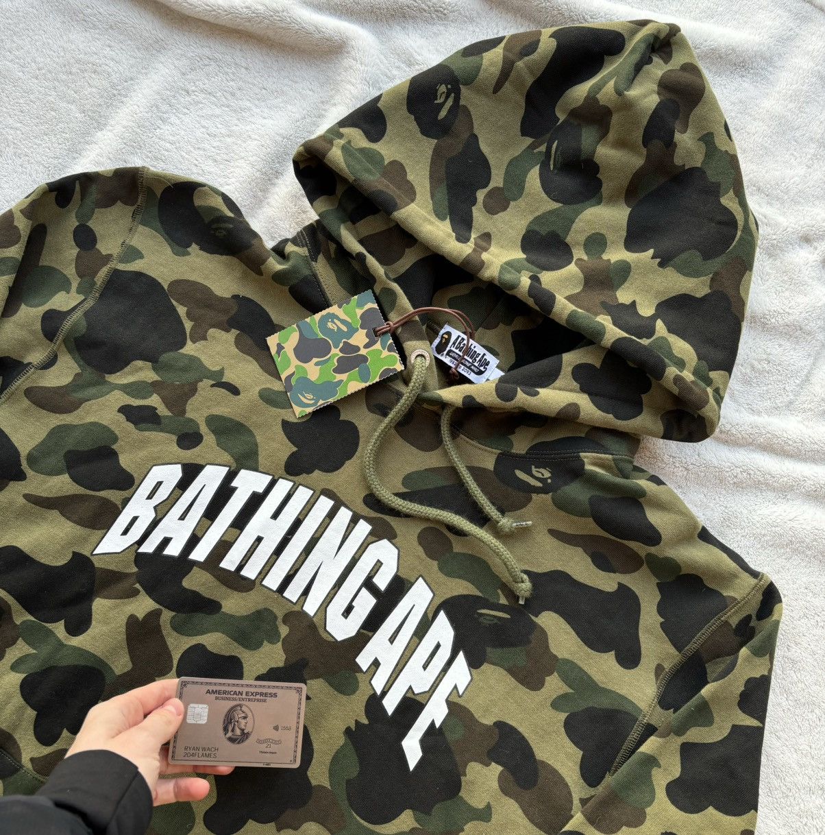 Bape Bape Green Camo Arch Logo Hoodie - 3XL Size US XXL / EU 58 / 5 - 2 Thumbnail