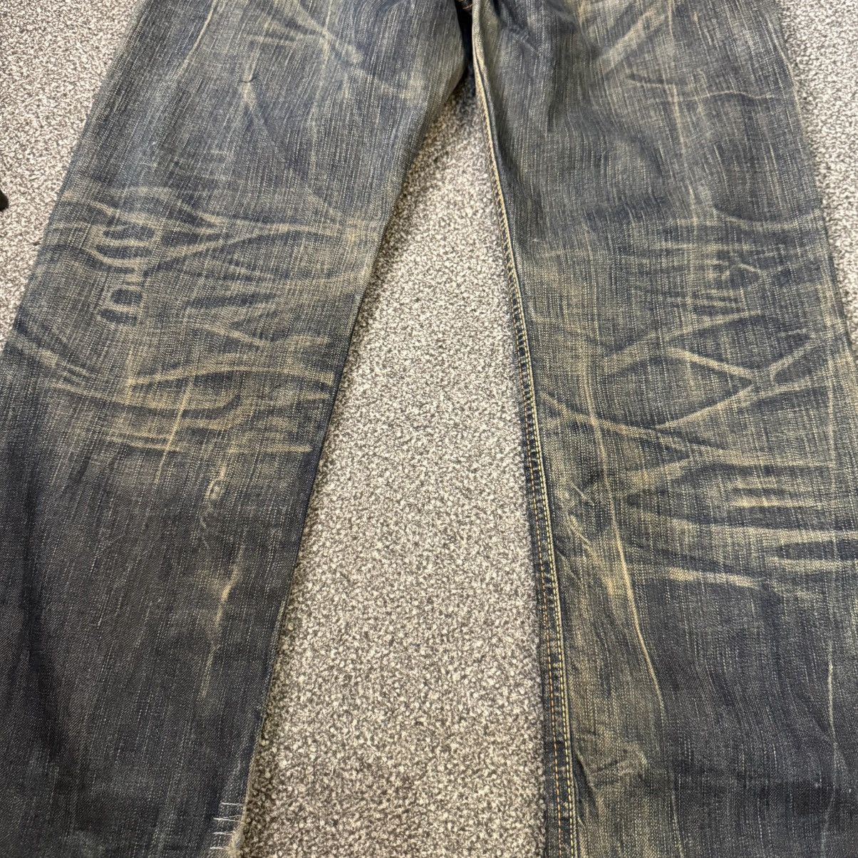 If Six Was Nine 🔥 Vintage Special Flared 🌈 Stich Edwin Blue Trip Mud Denim Size US 30 / EU 46 - 11 Thumbnail
