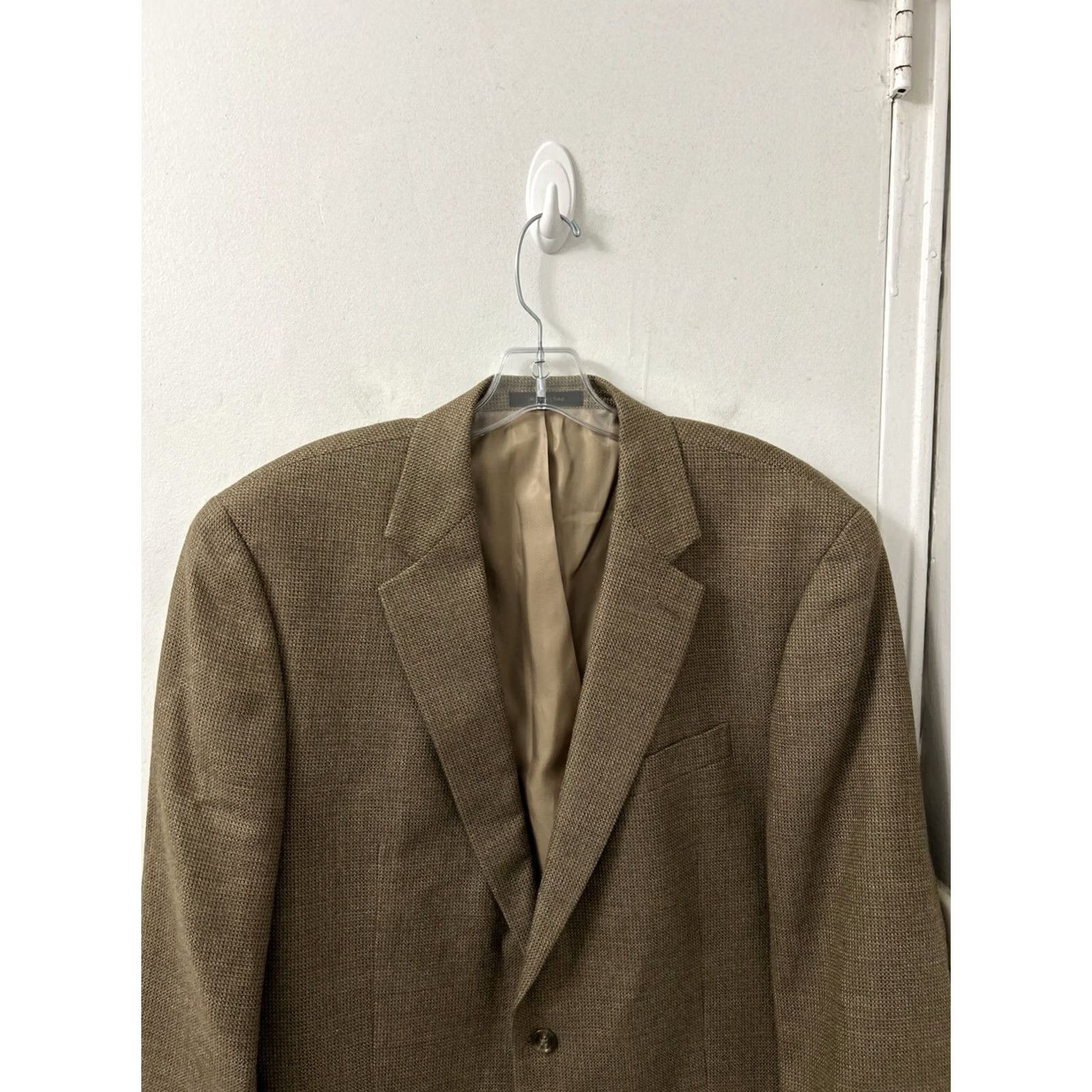 Ralph Lauren VINTAGE? (No) Lauren Ralph Lauren Blazer Mens 42L Brown 100% Wool Basketweave Sport Coat Shirt? Size 42R - 2 Thumbnail