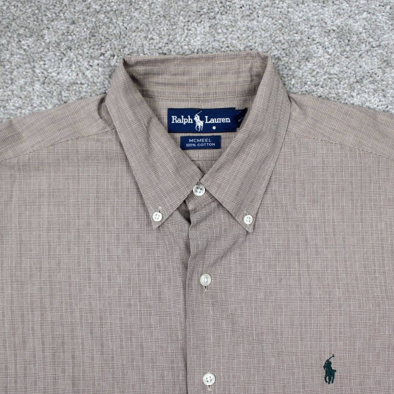 Ralph Lauren Ralph Lauren McMeel Shirt Mens Large Brown Long Sleeve Cotton Button Down Size US L / EU 52-54 / 3 - 7 Thumbnail
