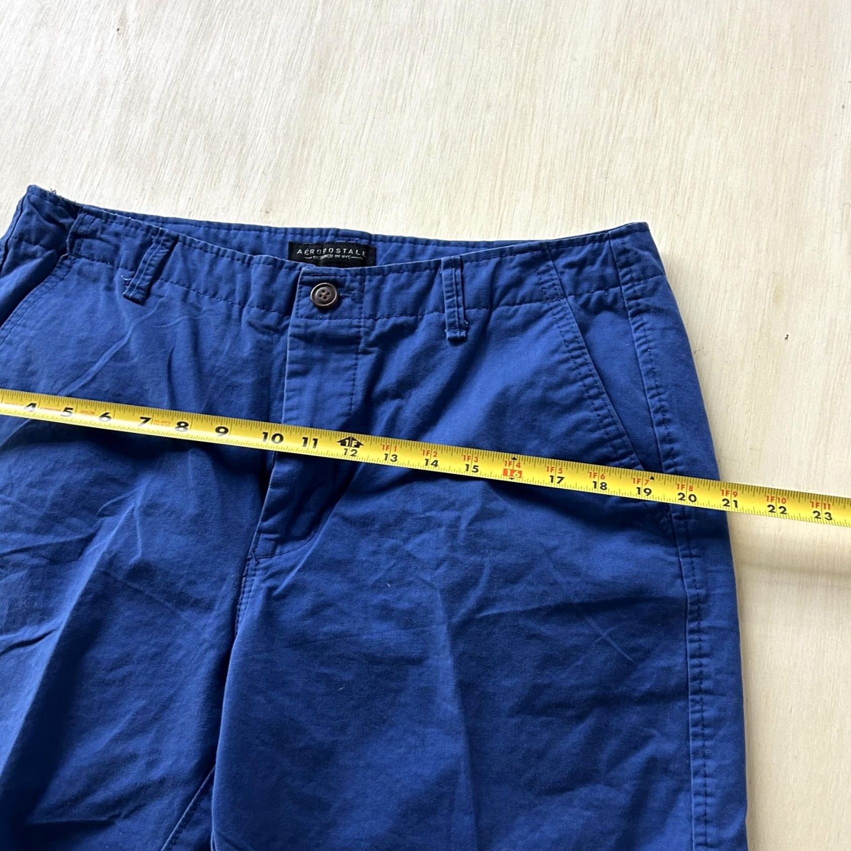 Aeropostale Aeropostale Shorts Mens 34 Chino Flat Front Casual Summer Walkshorts Blue Size US 34 / EU 50 - 6 Thumbnail