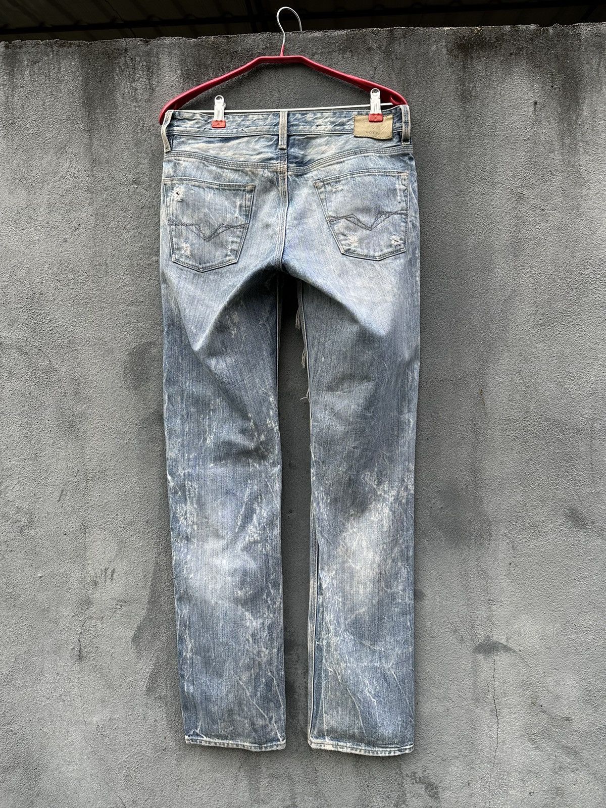 Guess 👹Guess Straight Cut Distressed Denim Size US 30 / EU 46 - 10 Thumbnail