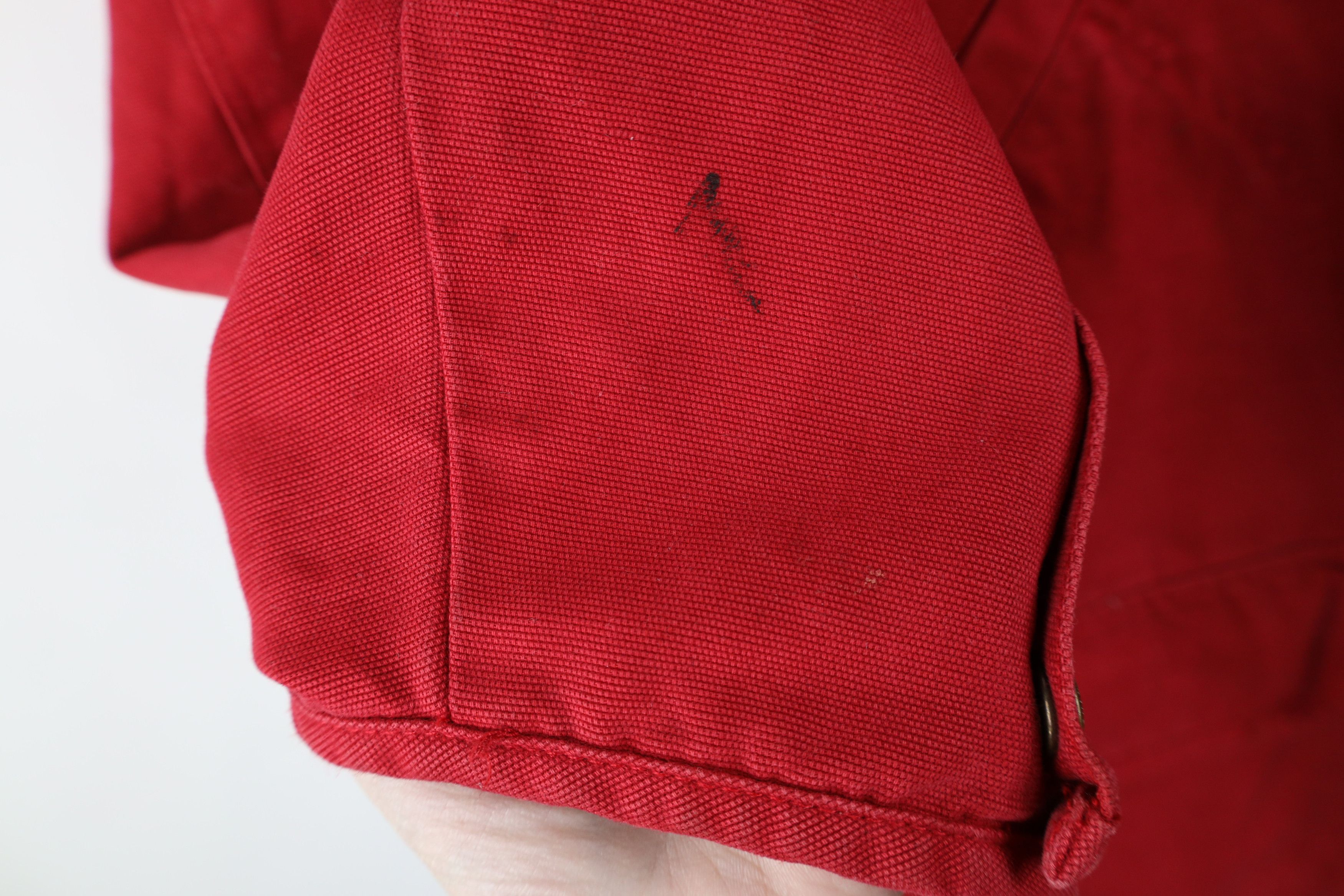 Eddie Bauer × Vintage Vintage 90s Eddie Bauer Canvas Chore Barn Jacket Red Cotton Size US L / EU 52-54 / 3 - 4 Thumbnail