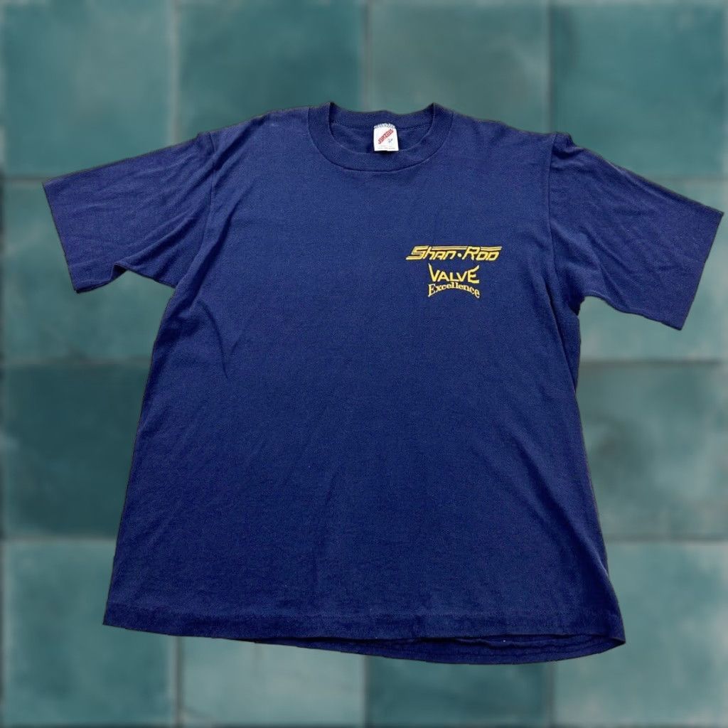 Jerzees VINTAGE Jerzees Shirt Mens Large Blue Shad Rod Valve Excellence Made in USA Size US L / EU 52-54 / 3 - 1 Thumbnail