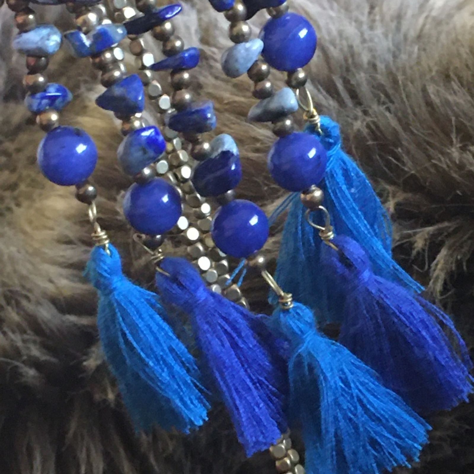Jewelry Handcrafted beaded medallion tassel necklace Size ONE SIZE - 8 Thumbnail