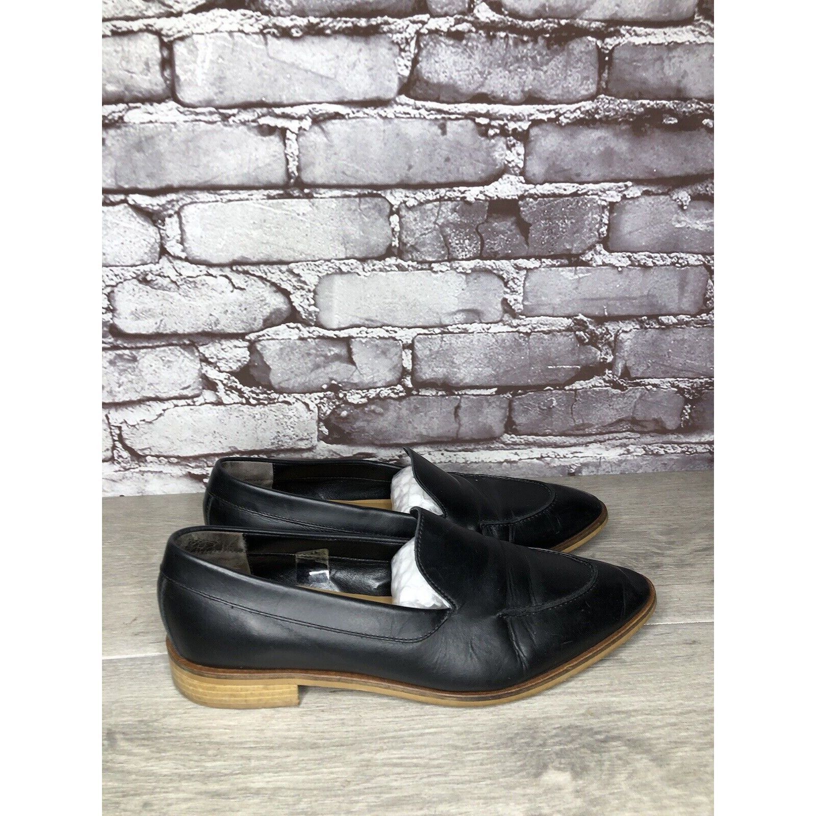 Everlane Everlane The Modern Black Leather Slip On Pointed Toe Loafer Size US 10 / IT 40 - 9 Thumbnail