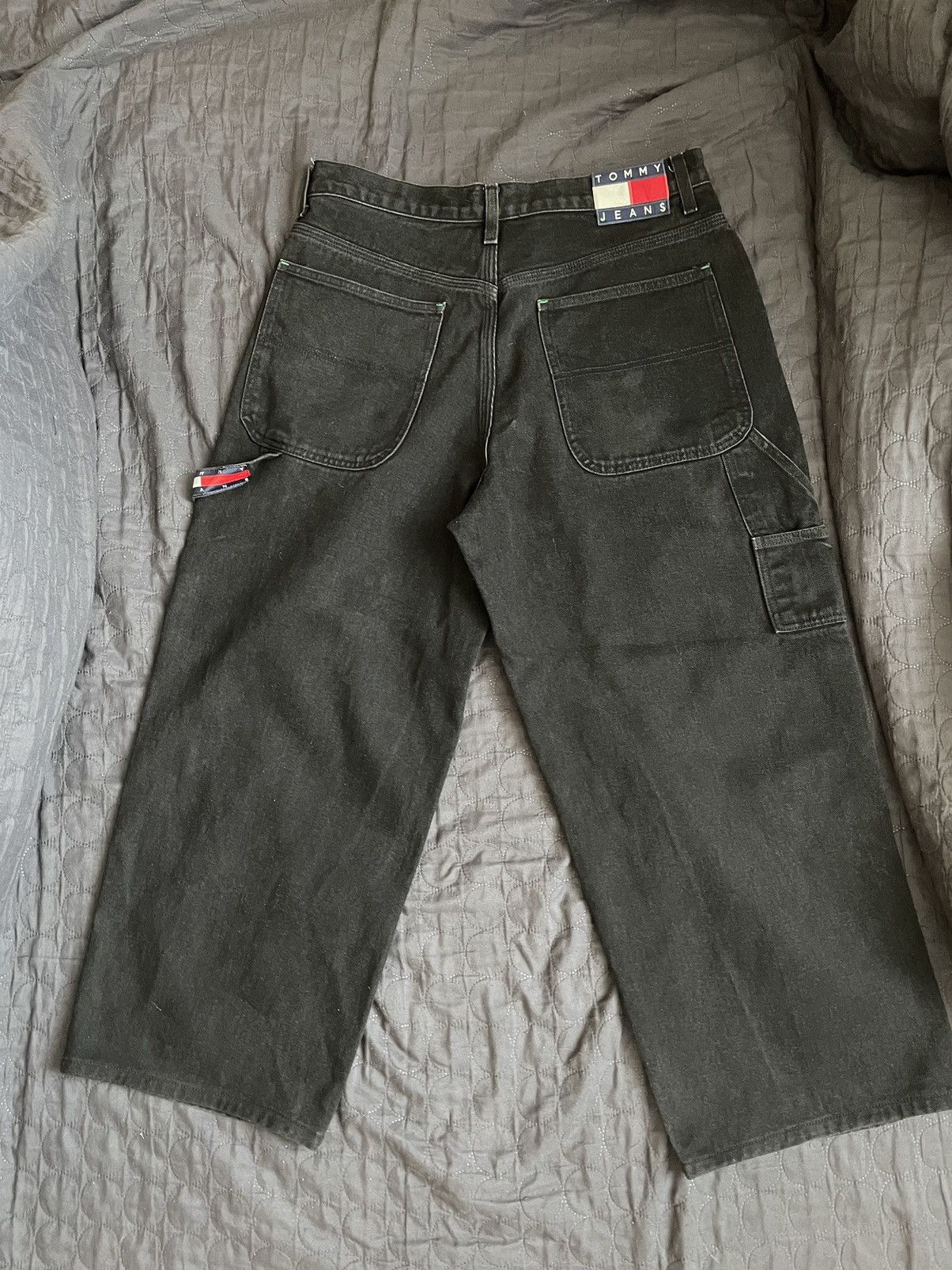 image of Jnco x Tommy Hilfiger Carpenter Denim Jeans in Black, Men's (Size 30)