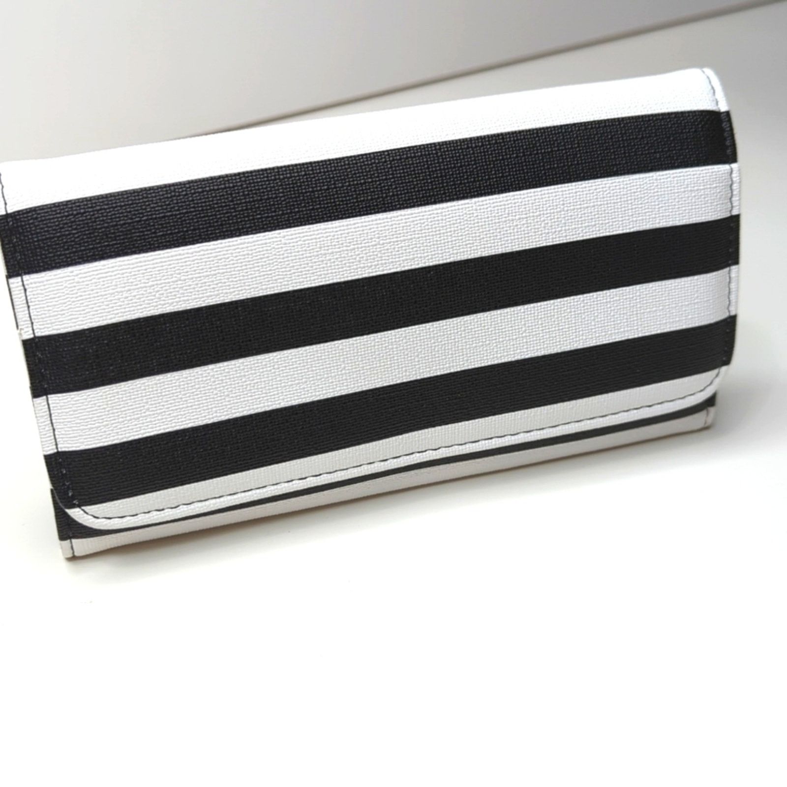 Other KUT FROM THE KLOTH Black White Striped Slimfold Wallet NEW Size ONE SIZE - 2 Thumbnail