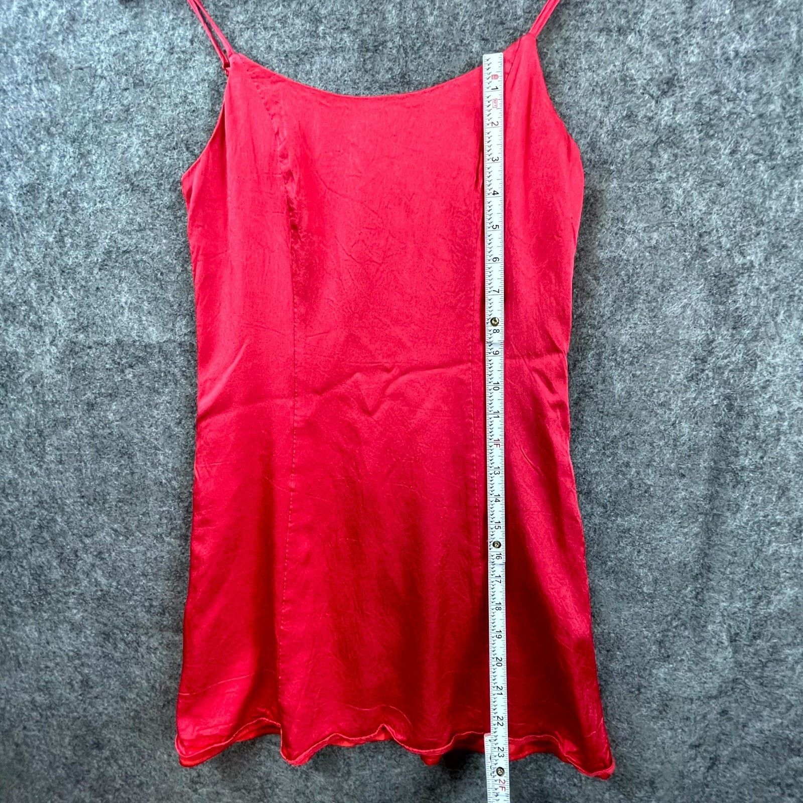 & Other Stories & Other Stories Slip Dress Womes Small Red Spaghetti Satin Size S / US 4 / IT 40 - 5 Thumbnail