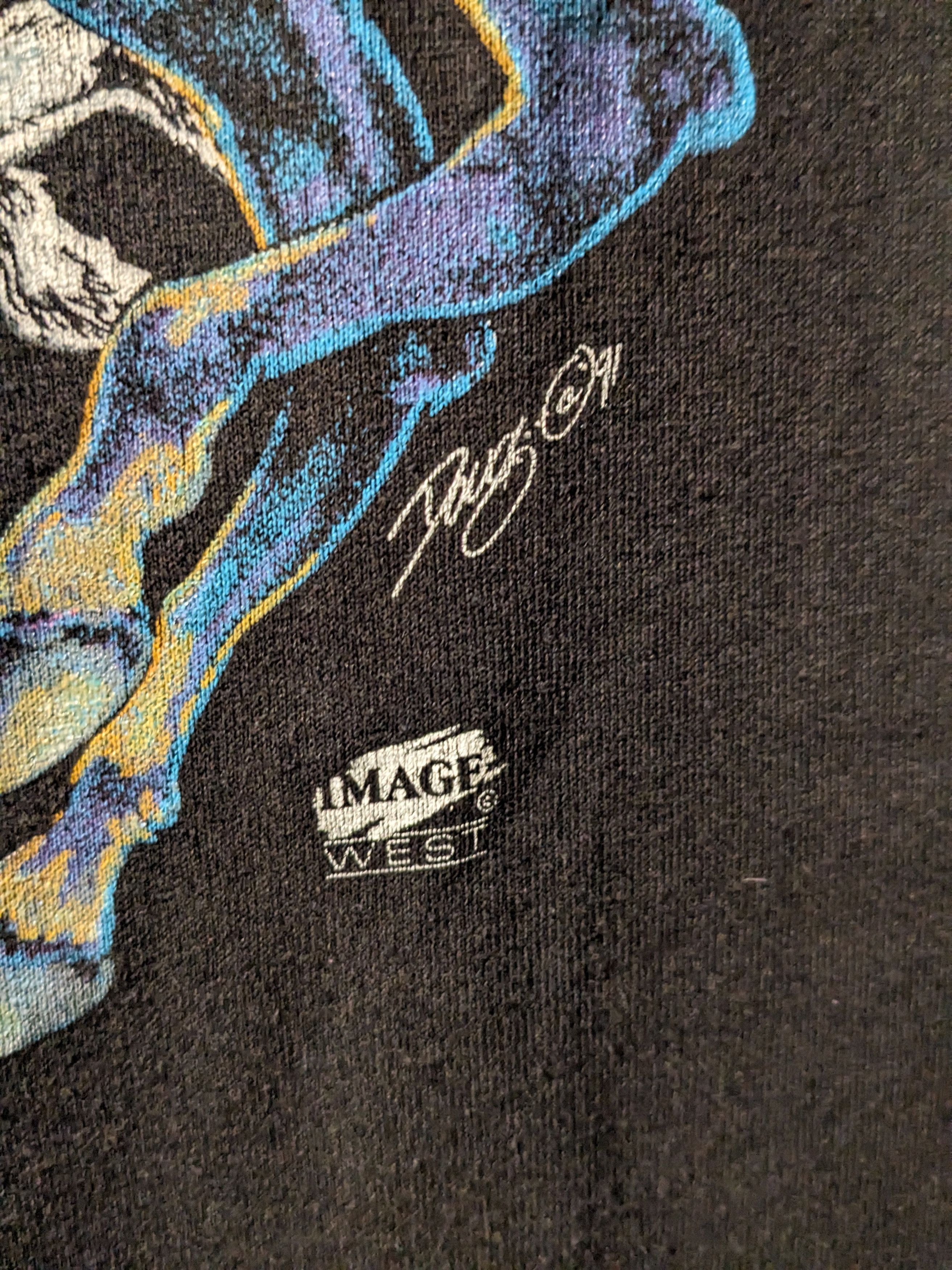 Arts & Science Vintage 1991 Tribal Horse Wolf Image West Large T-Shirt Size US L / EU 52-54 / 3 - 3 Thumbnail