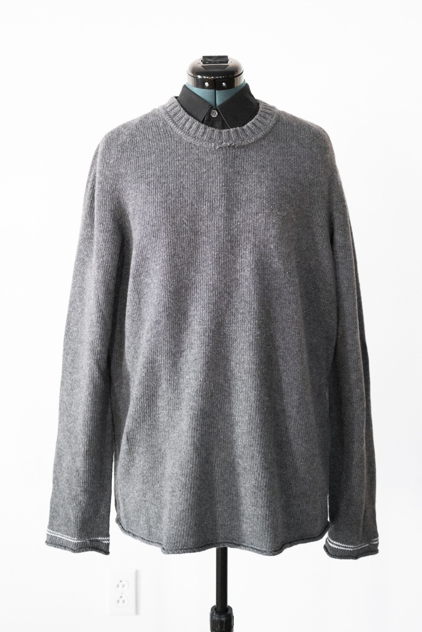 Stone Island STONE ISLAND KNIT SWEATER GREY SZ XL Size US XL / EU 56 / 4 - 1 Thumbnail